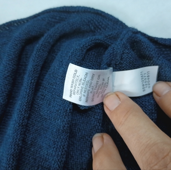 Pure Jill Linen Blend Floral Pattern Oversized Navy Blue Tunic Top Small - Picture 4 of 10